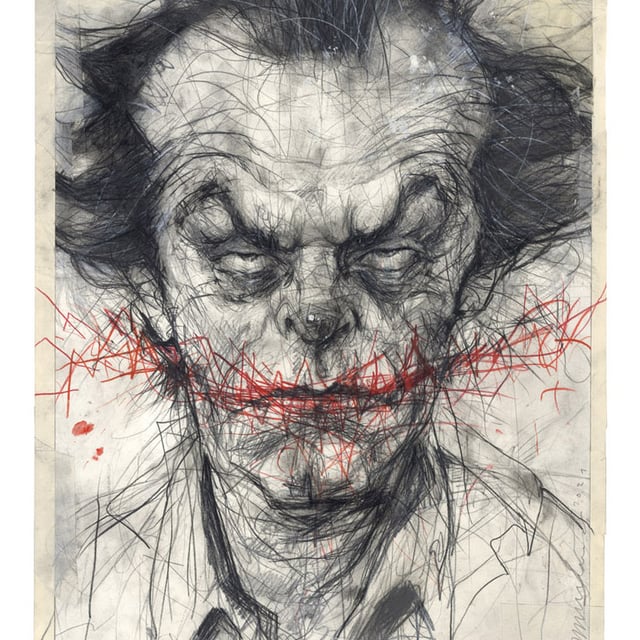 Jack Nicholson, „Joker“ - Art Print