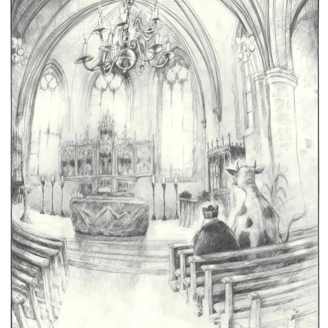 "Kirchgang" - Kunstdruck
