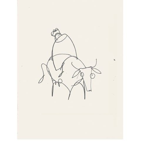 "Pastor und die Kau" - Triptychon - Art Print