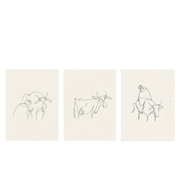 "Pastor und die Kau" - Triptychon - Art Print - Image 1
