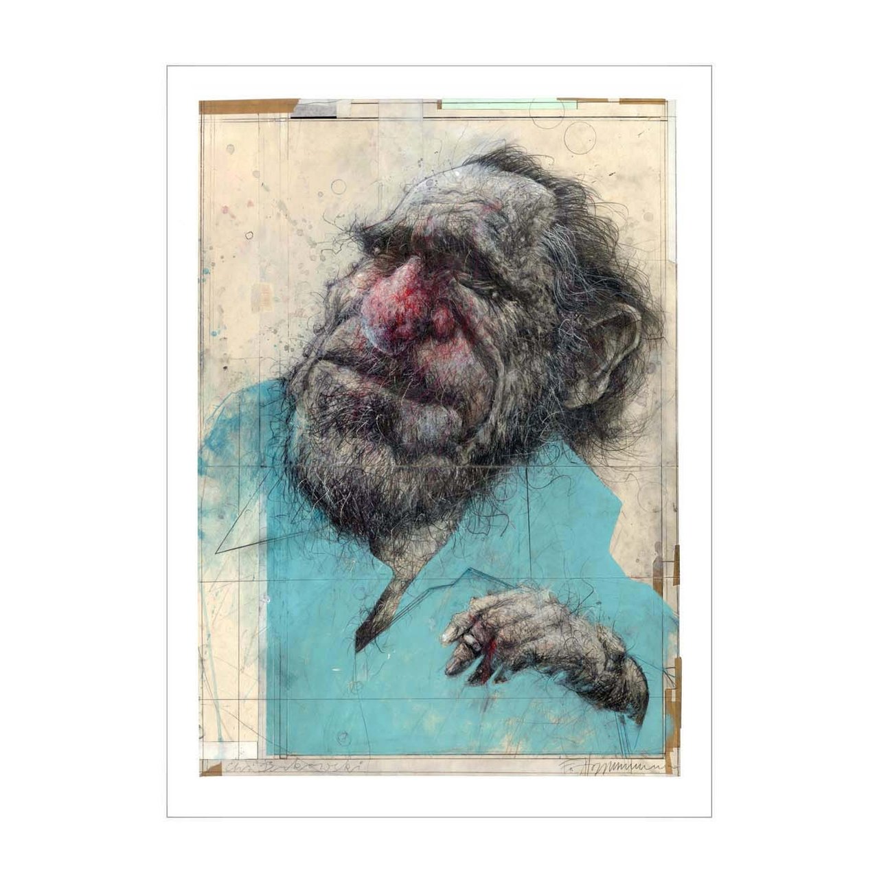 Charles Bukowski - Art Print - Image 1