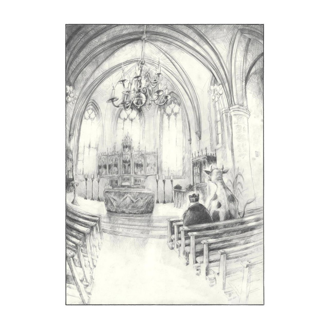 "Kirchgang" - Kunstdruck – Bild 1