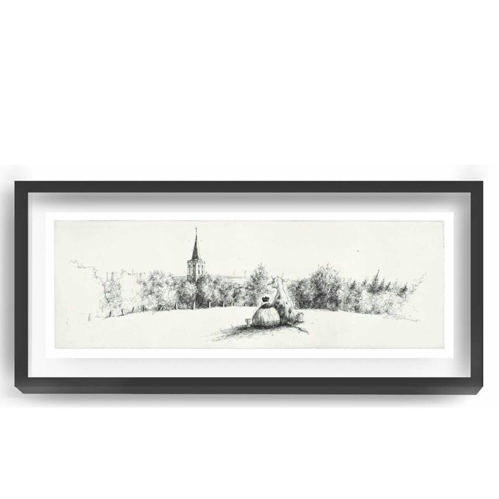 "Auf der Wiese" - Kunstdruck