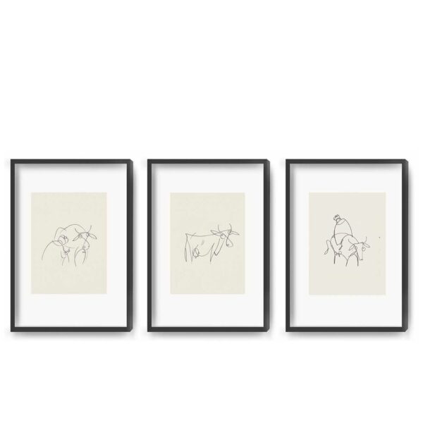 "Pastor und die Kau" - Triptychon - Art Print - Image 2