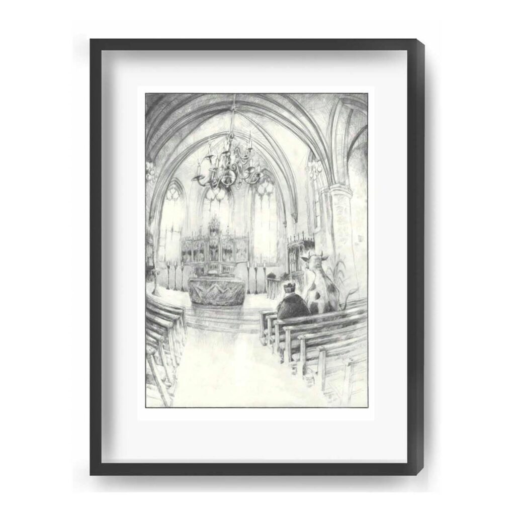 "Kirchgang" - Kunstdruck