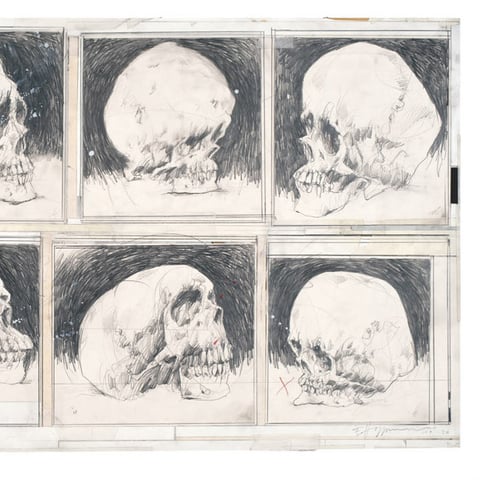 8 SKULLS - Art Print