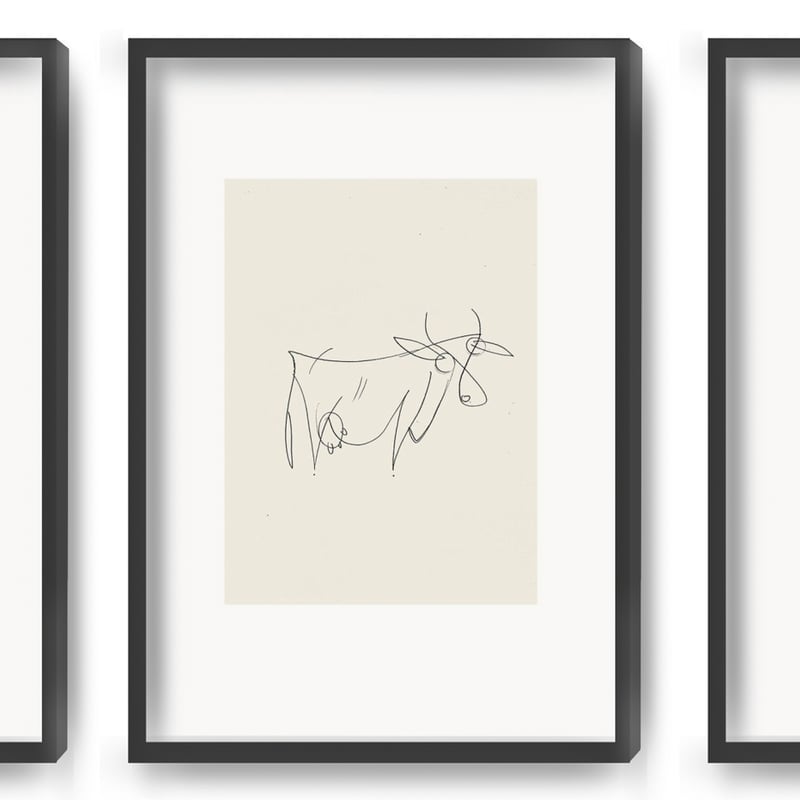 "Pastor und die Kau" - Triptychon - Art Print