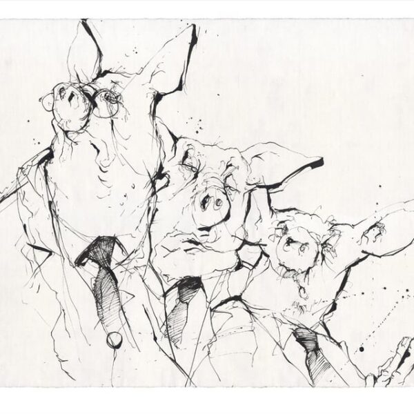 DREI LACHENDE SCHWEINE - Art Print - Image 3