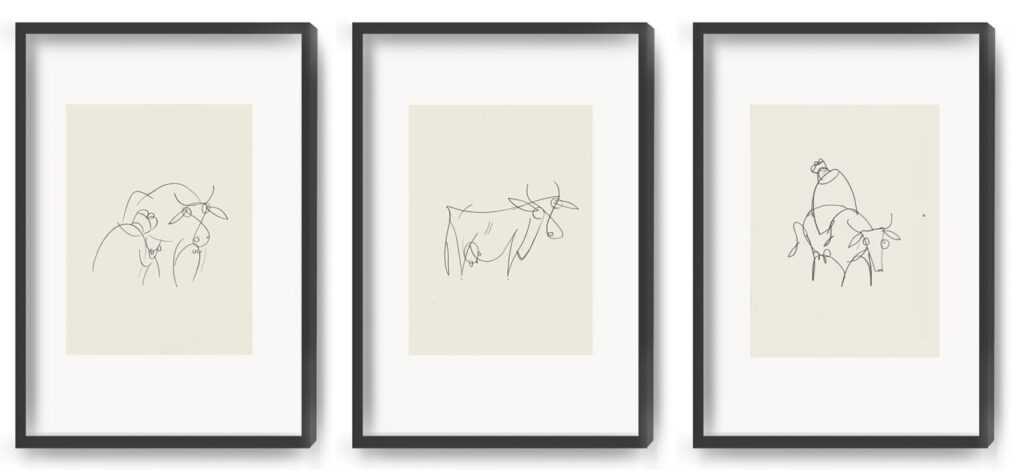 "Pastor und die Kau" - Triptychon - Art Print